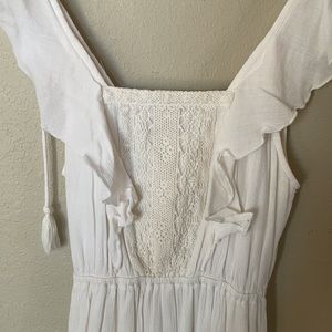 Cream embroidered maxi dress